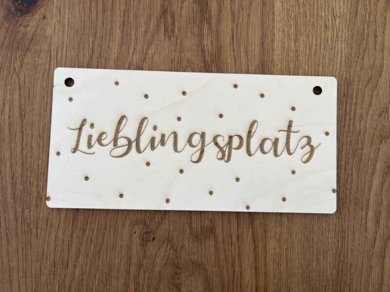 Schild "Lieblingsplatz" Punkte